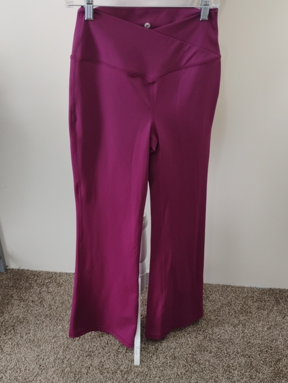 NWOT 90 Degree By Reflex High-Waist Wide Leg Yoga Pants in Magenta